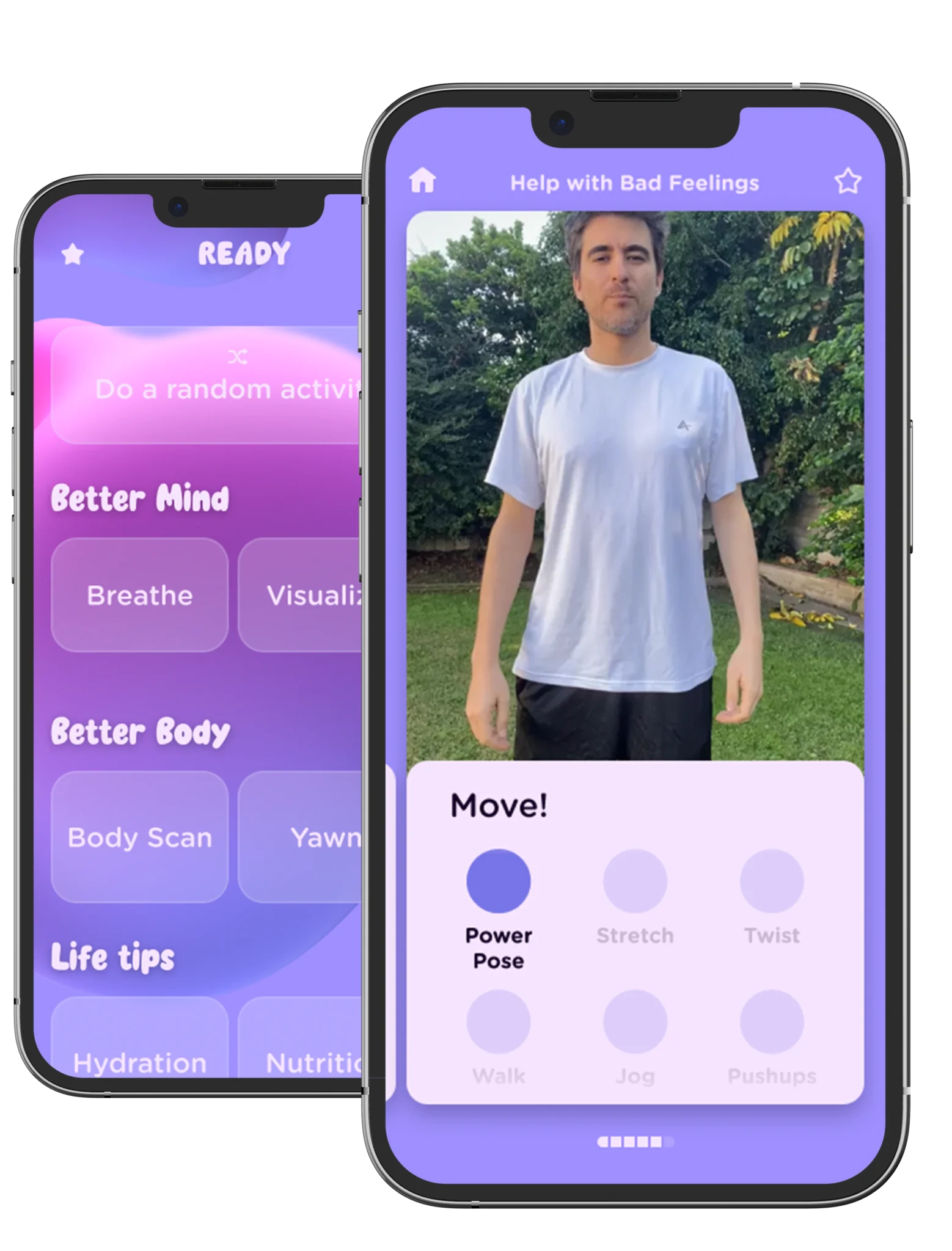 Ready iOS app mindfulness and performance screens